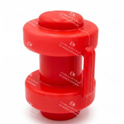 Red protective pole cover for trampoline net