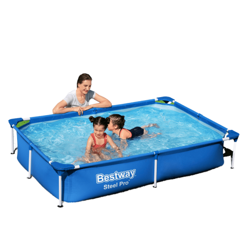 مسبح أعمدة مستطيل ازرق 2.21 متر × 1.50 متر × 0.43...