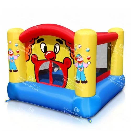 The clown's trampoline 2.25×2.25×1.75 meters withstands 90 kg enough for 5 players
