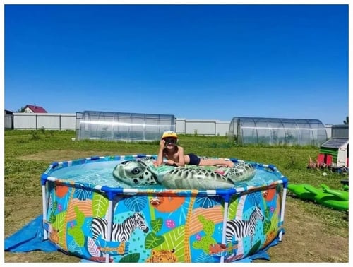 مسبح اعمدة دائري ملون مطبوع الوان الغابة 3.05×3.05...