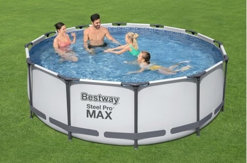 مسبح اعمدة دائري رصاصي مع فلتر 3.66×3.66×1متر يتسع...