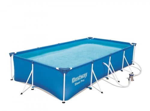 مسبح أعمدة مستطيل ازرق مع فلتر 4متر × 2متر × 0.80م...