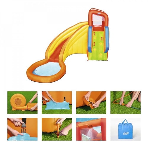 زحليقة مائية مع حوض الملاهي 3.66×3.37×2.41 متر تتح...