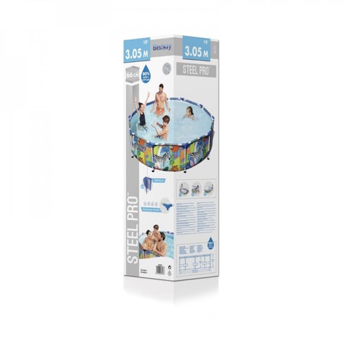 مسبح اعمدة دائري ملون مطبوع الوان الغابة 3.05×3.05...