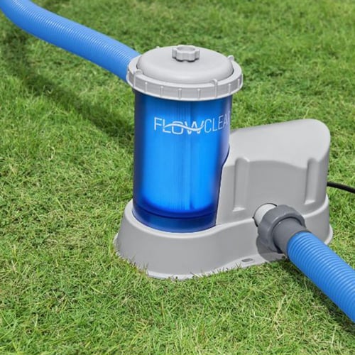 فلتر تنظيف مسبح برأسين أزرق شفاف 1500 جالون