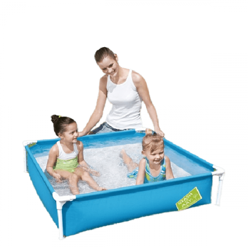 مسبح اطفال شراع مربع اعمدة أزرق 122×122×30سم يكفي...
