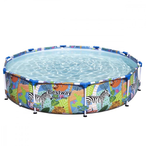 مسبح اعمدة دائري ملون مطبوع الوان الغابة 3.05×3.05...