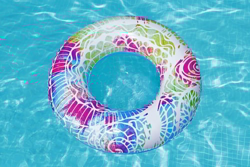 كفر سباحة نفخ لامع ملون 91سم