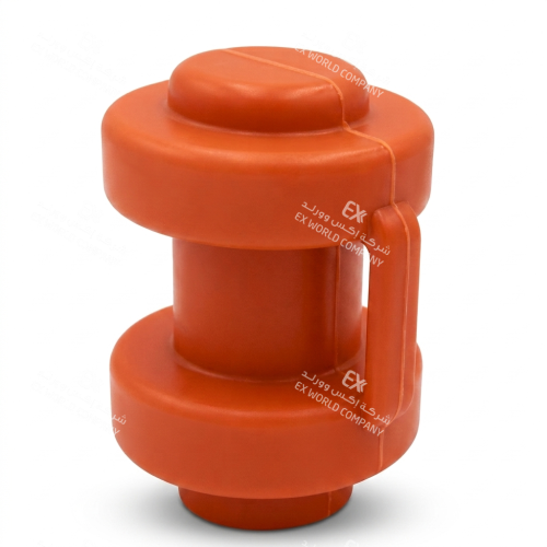 Protective pole cover for trampoline net, orange c...