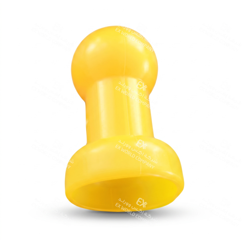 Yellow pole cover for trampoline net guard