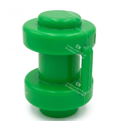 Green protective pole cover for trampoline net
