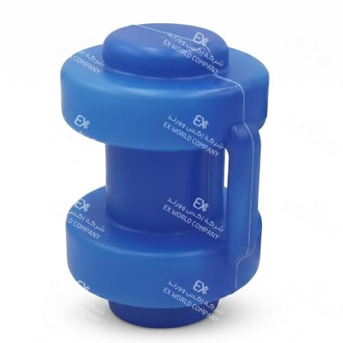 Blue trampoline net pole guard cover