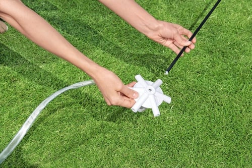 مسبح اعمدة دائري ملون مع مظلة ورشاش مائي 1.83×1.83...