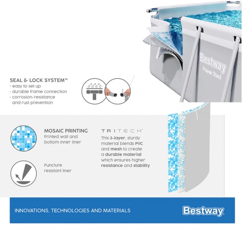 مسبح أعمدة مستطيل رصاصي مع فلتر رمل برأسين وسلم وغ...