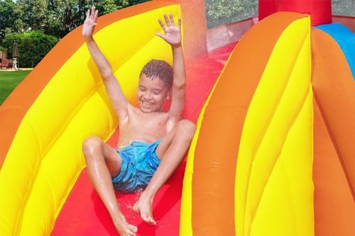 زحليقة مائية مع حوض الملاهي 3.66×3.37×2.41 متر تتح...