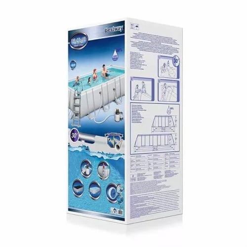 مسبح أعمدة مستطيل رصاصي مع فلتر رمل برأسين وسلم وغ...