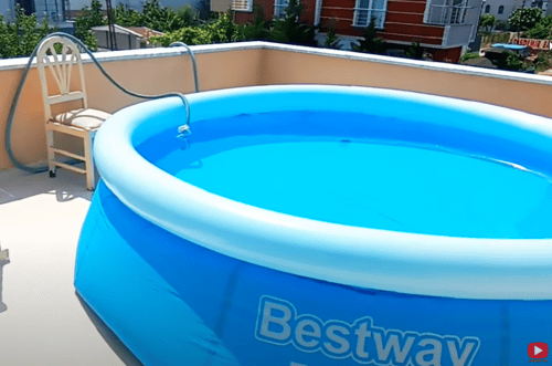 مسبح طوق نفخ ازرق مع فلتر 3.05×3.05×0.76متر يتسع 6...