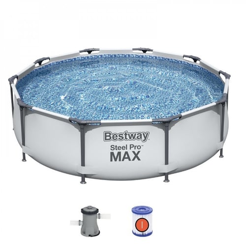 مسبح أعمدة دائري رصاصي مع فلتر 3.05×3.05×0.76متر ي...