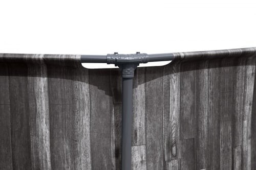 مسبح اعمدة دائري رصاصي غامق مع فلتر وسلم 3.66×3.66...