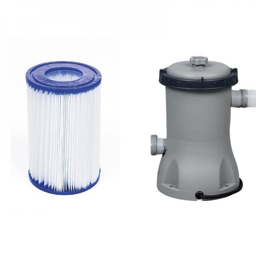 مسبح طوق نفخ رصاصي مع فلتر وسلم 4.57×4.57×1.07متر...