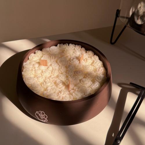White Garden Candle