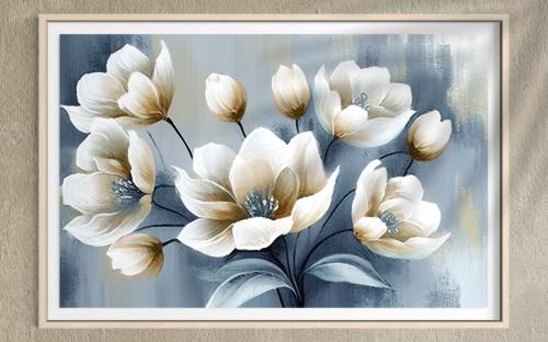 Elegant white flower painting