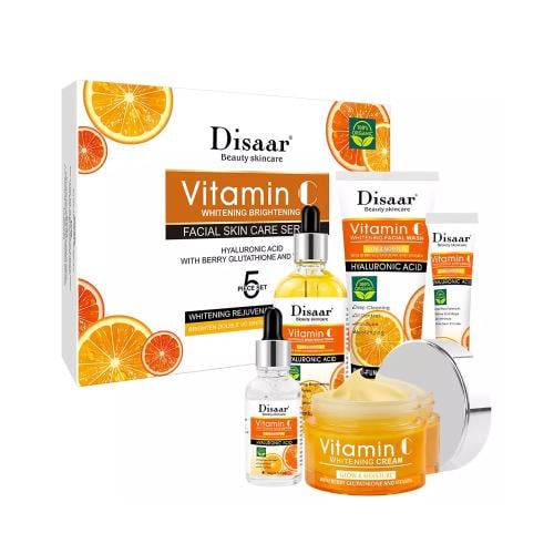 مجموعة العناية بالبشرة بالفيتامين سي خمسة منتجات م...