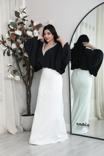 فستان ناعم باكمام واسعة