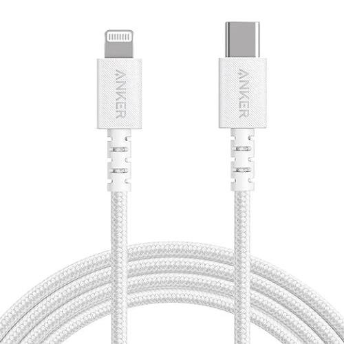 سلك قماش أبيض لايتنق - تايب سي 2 م ANKER