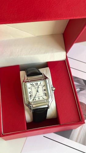 ساعة كارتير جلد اسود