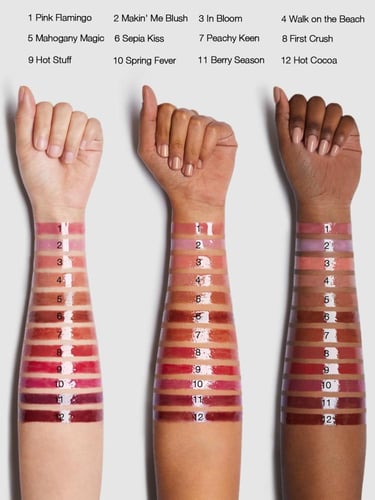 ملمع ونافخ شفاه لامع باوت بيرفيكت لون سيبيا كيس من...