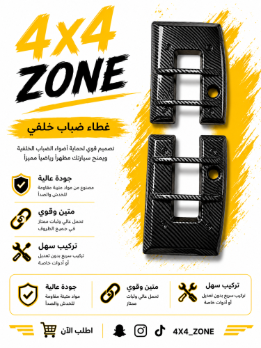 Rear fog cover carbon 2x