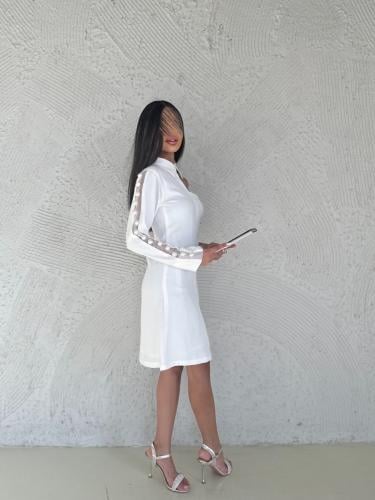White Dress With Pearl