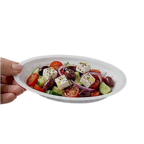 صحون بلاستيك حلا ومقبلات بيضاوية صغيرة انيقة بالشد...