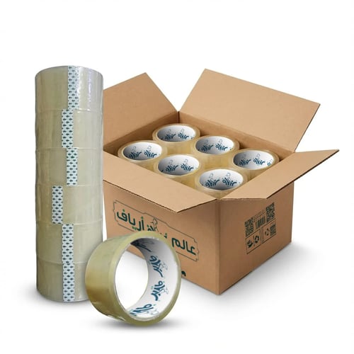 شريط لاصق تغليف عريض تيب لصق كرتون و شطرطون شفاف م...