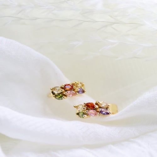 حلق زركون مطلي