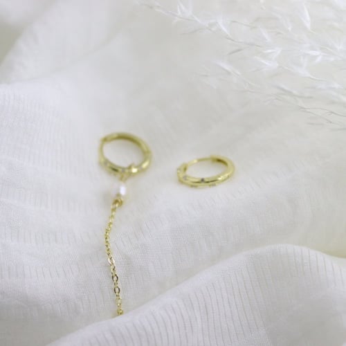 حلق زركون مطلي