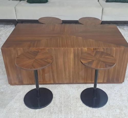 طقم طاولات خشب فاخر