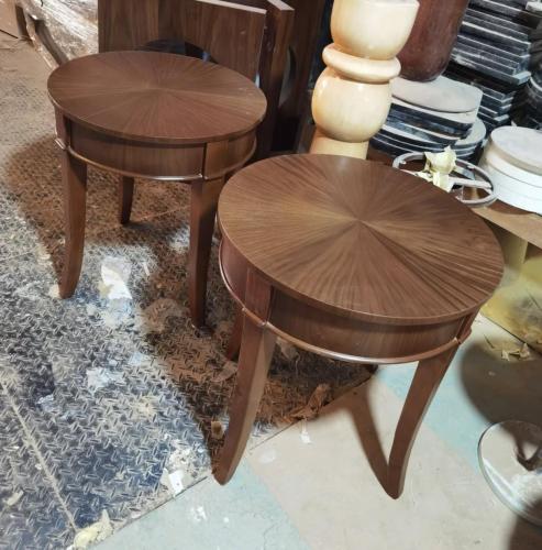 طاوله ركنيه خشب كامل قشره الجوز (1 ح)