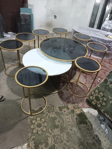 طقم طاولات كنب مرتفع (2+8)