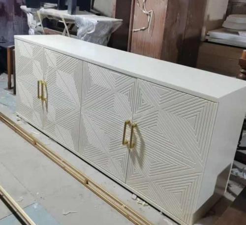 طاولة بوفيه خشب لون ابيض