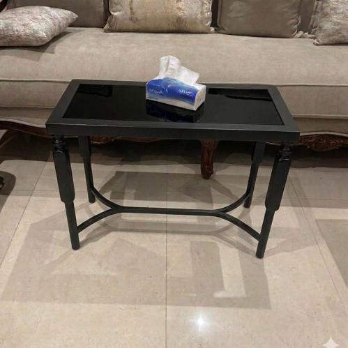 Black iron service table modern design