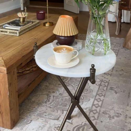 ركنية تصميم حديث حديد نحاسي سطح رخام طبيعي