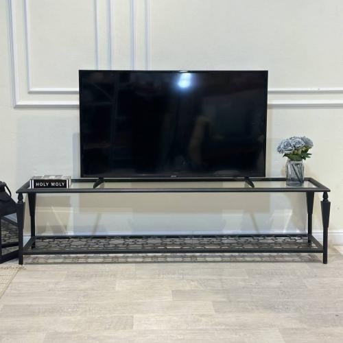 طاوله بلازما من الحديد سطح زجاجي