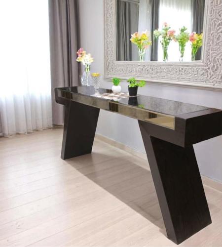 كنسول خشب مه مرايه الهبه