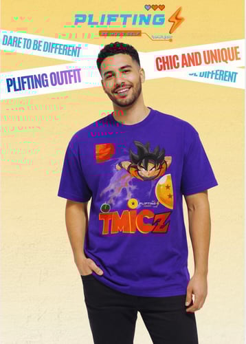 تيشيرت بلفتينغ البنفسجي بطبعة أنمي – Plifting Purp...