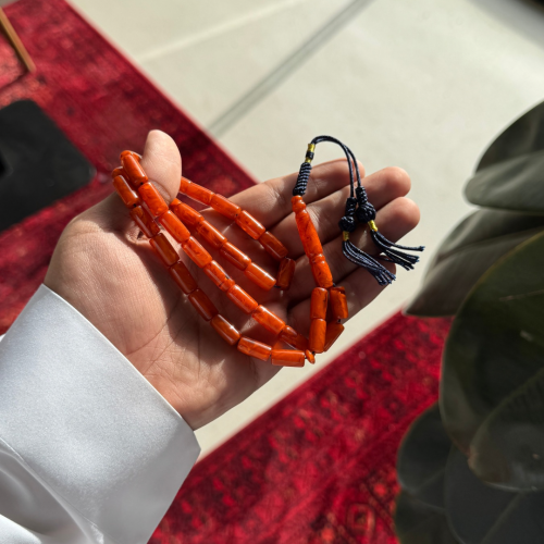 سبحة تراب كهرب برميلي