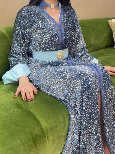 قفطان موزون ازرق