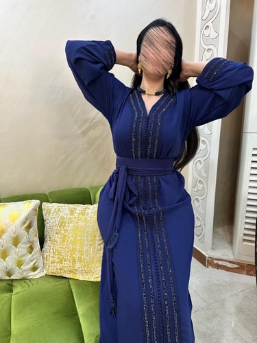 قفطان الراقية لون كحلي