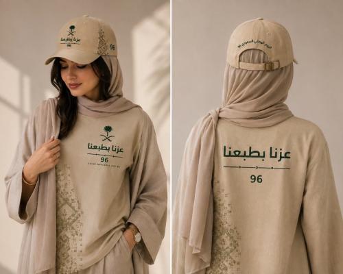 تيشيرت أوفر سايز بيج بخريطة المملكة لليوم الوطني السعودي 96
